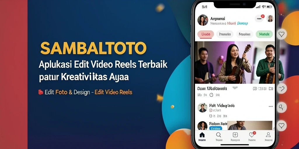Antarmuka aplikasi SAMBALTOTO dengan fitur Edit Video Reels yang canggih.
