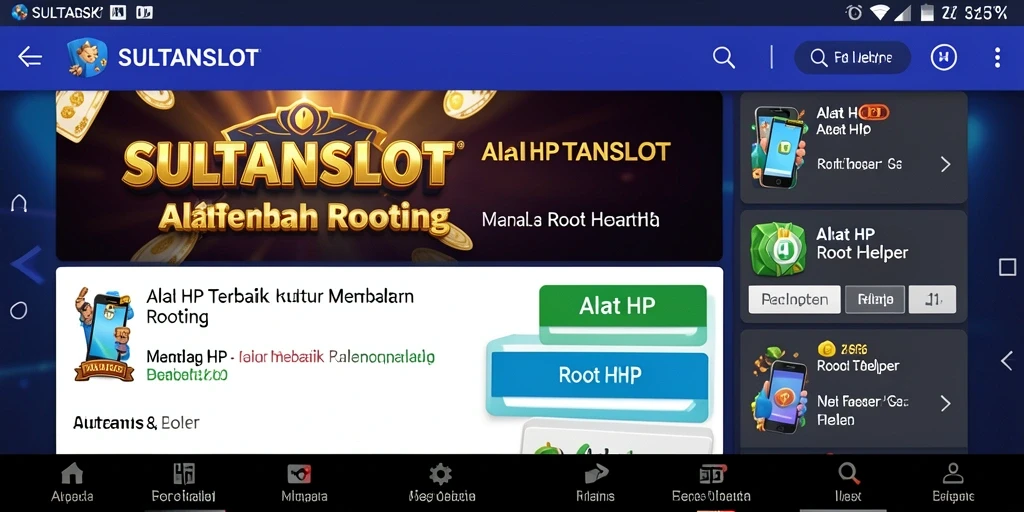 Antarmuka SULTANSLOT yang sederhana dan efektif untuk Root Helper.