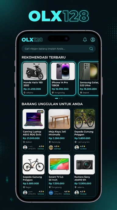Tampilan katalog aplikasi olx128